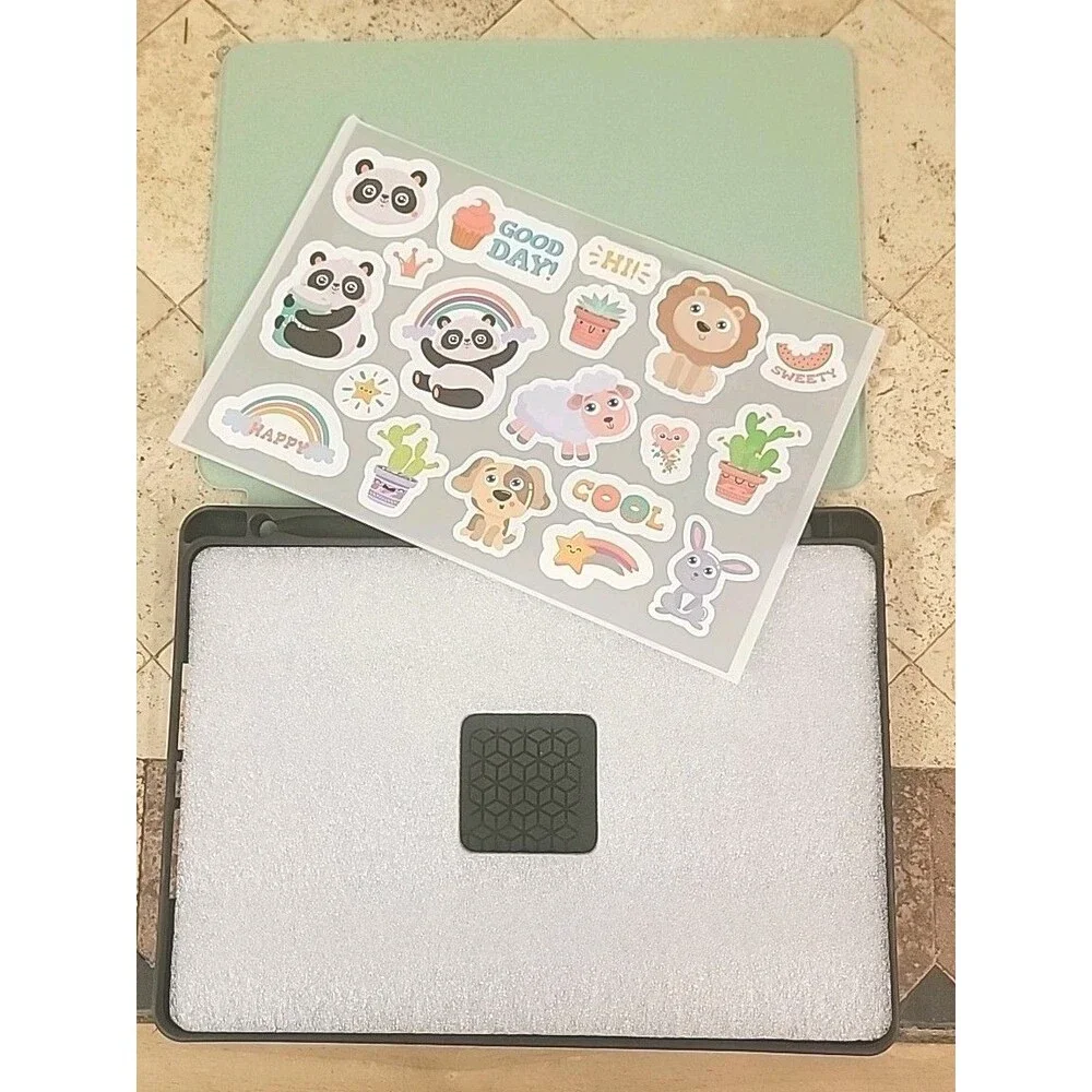 Soke For iPad 9th Gen 10.2 inch 2021 Smart Case Stand Back Cover-Emerald Marbel